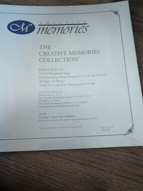 Creative Memories White Scrapbook Refill Pages. Brand New Still In Package
